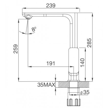 Vòi Bếp Malloca K298C Nóng Lạnh