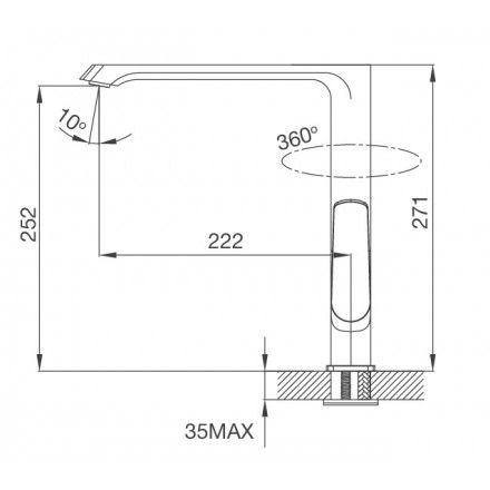 Vòi Bếp Malloca K82C Nóng Lạnh