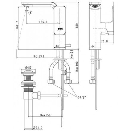 Vòi Lavabo American Standard WF-1305 Nóng Lạnh