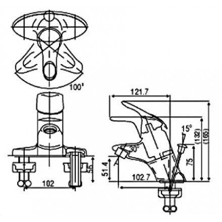 Vòi Rửa Lavabo Inax LFV-101S Nóng Lạnh Chậu 3 Lỗ