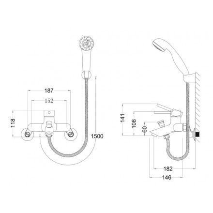 Vòi Sen Nóng Lạnh CAESAR S233C Tay 3 Chế Độ