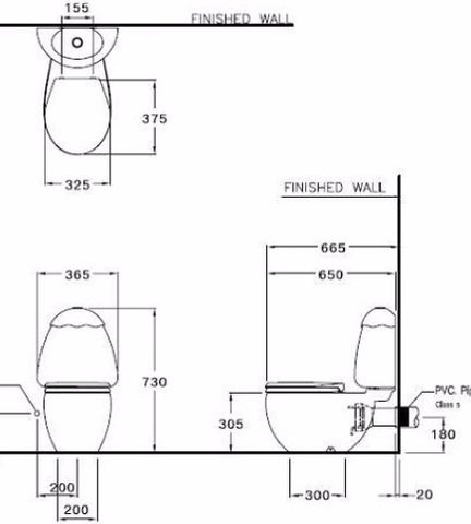 Bàn Cầu COTTO C15017 Googai Hai Khối Trẻ Em Thoát Ngang