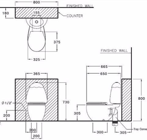 Bàn Cầu COTTO C15007 Googai Hai Khối Trẻ Em Nắp Thường