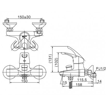 Vòi Sen Nóng Lạnh Inax BFV-103S