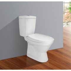 Bàn Cầu Viglacera VI66 Hai Khối Nắp êm 166 + Chậu Lavabo VTL2