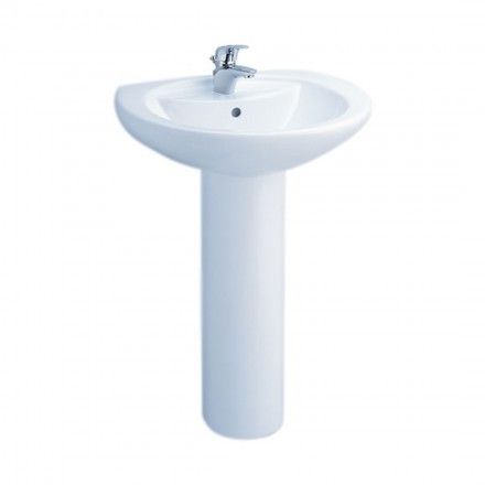 Chậu Lavabo Treo Tường COTTO C0107/C411 Chân Dài Alice