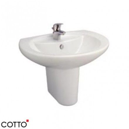 Chậu Rửa Mặt Lavabo COTTO C0107/C4201 Alice Chân Ngắn Treo Tường