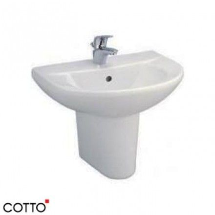 Chậu Lavabo Treo Tường COTTO C014/C4201 Wendy Chân Ngắn