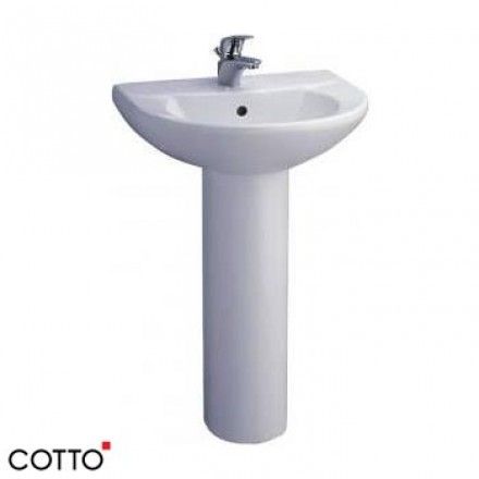 Chậu Lavabo Treo Tường COTTO C014/C411 Wedy Chân Dài