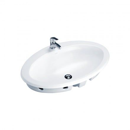 Chậu Rửa Lavabo COTTO C019 Ellipse Dương Vành