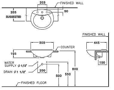 Chậu Rửa Mặt Lavabo COTTO C0240 Julia Dương Vành