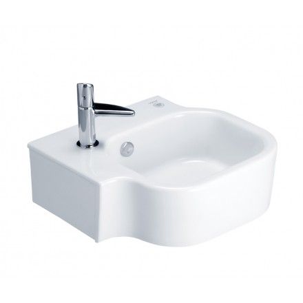 Chậu Rửa Mặt Lavabo COTTO C04017 Đặt Góc Treo Tường