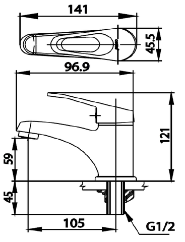 Vòi Lavabo COTTO CT1163A(HM) Arona V II Lạnh