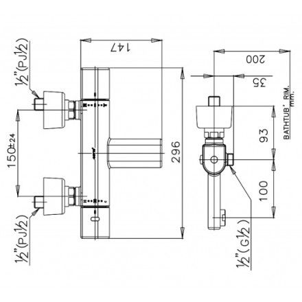 Củ Sen Tắm COTTO CT2041A Nóng Lạnh