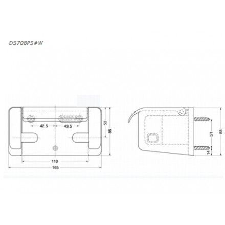 Hộp Đựng Giấy Vệ Sinh TOTO DS708PS#W Nhựa Trắng