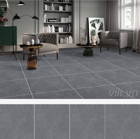 Gạch lát nền 60X60 Royal FL6001 đá mờ xám xi măng