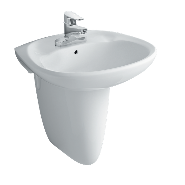 Chậu Lavabo Treo Tường Inax L-284V/L-284VC Kèm Chân Ngắn