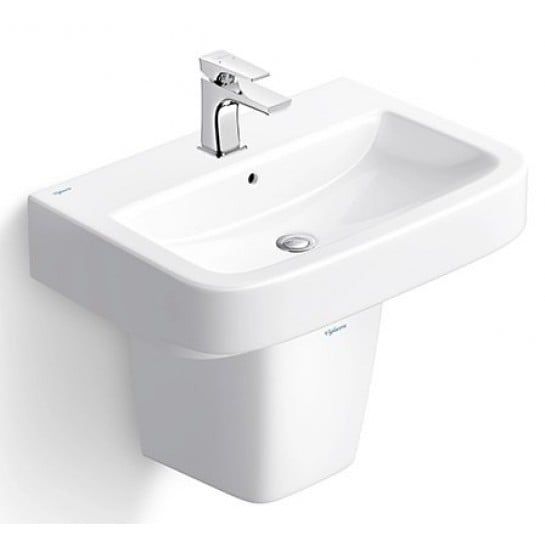 Chậu Rửa Lavabo Và Chân Ngắn Treo Tường Viglacera CD50