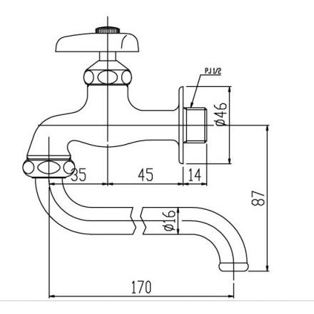 Vòi Rửa Nước Lạnh Inax LF-12-13