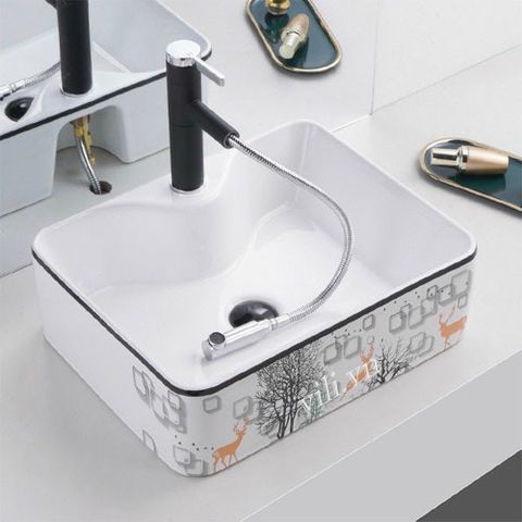 Chậu rửa lavabo đặt bàn YOLO ML212 chữ nhật