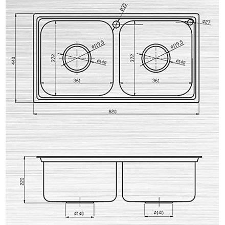 Chậu Rửa Chén Sơn Hà S82D Inox 304