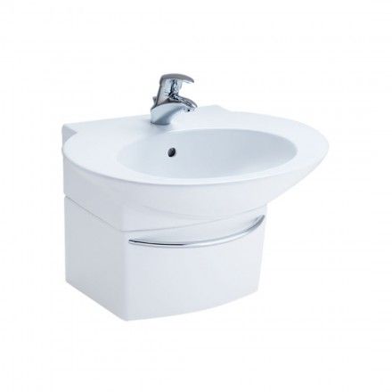 Chậu Rửa Mặt Lavabo COTTO SC01027 Charisma Chân Ngắn Treo Tường