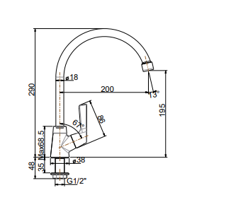 Vòi Bếp Lạnh American Standard WF-T606 (FFAST606)