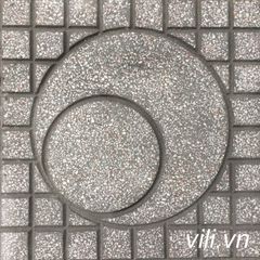 Gạch Vỉa Hè 40x40 Terrazzo Mặt Trăng Xám