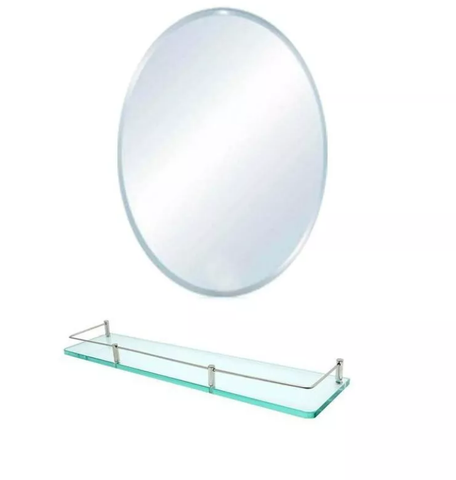 Gương & kệ gương phòng tắm MG01 45x60 cm Oval