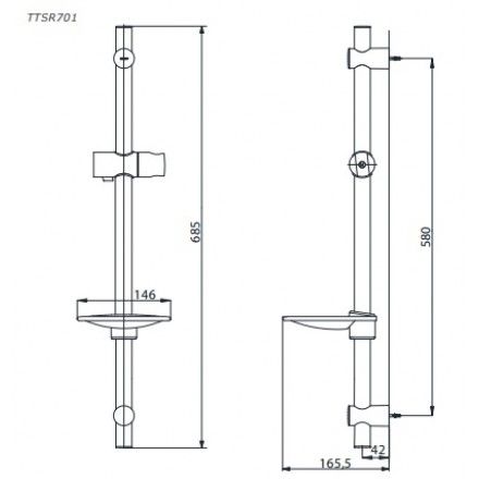 Thanh Trượt Sen Tắm TOTO TTSR701