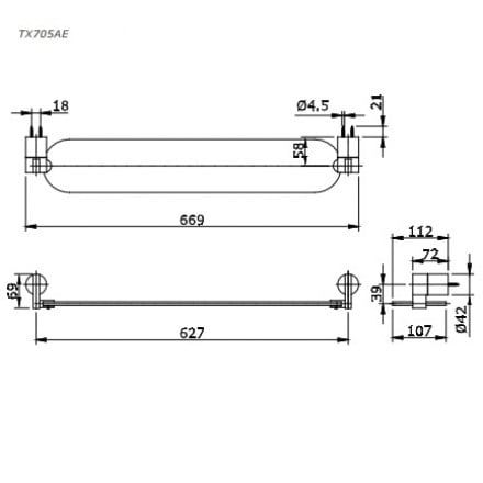 Kệ Kính TOTO TX705AE