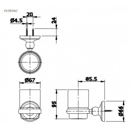 Giá Đựng Bàn Chải TOTO TX707AC