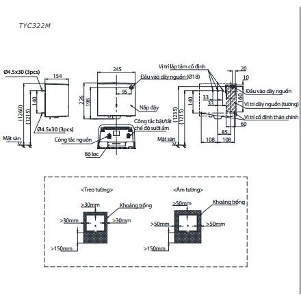 Máy Sấy Tay TOTO TYC322M