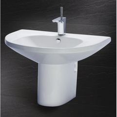 Chậu Lavabo Caesar LF2270/PF2470 Chân Ngắn Treo Tường