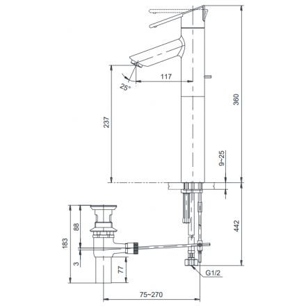 Vòi Lavabo Gật Gù Nóng Lạnh TOTO TS240AY