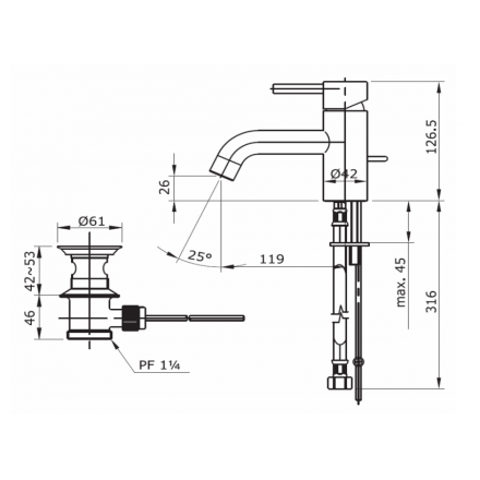 Vòi Gật Gù Nóng Lạnh TOTO TX115LESN