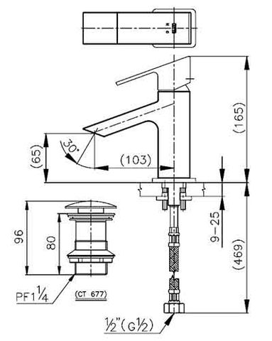 Vòi Lavabo COTTO CT202A Square Nóng Lạnh