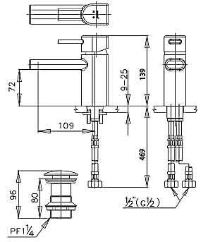 Vòi Lavabo COTTO CT2043A Enrico Nóng Lạnh