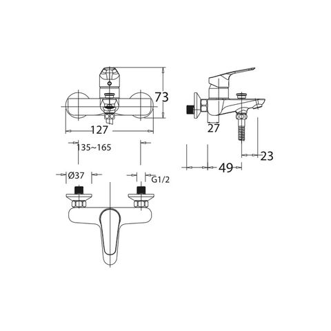 Vòi Sen Tắm Nóng Lạnh American Standard Cygnet WF-0311