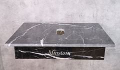 Bàn đá lavabo Minstone MM105 50x70 Đen Tia Chớp