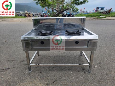 BẾP KHÈ 2 HỌNG INOX 304