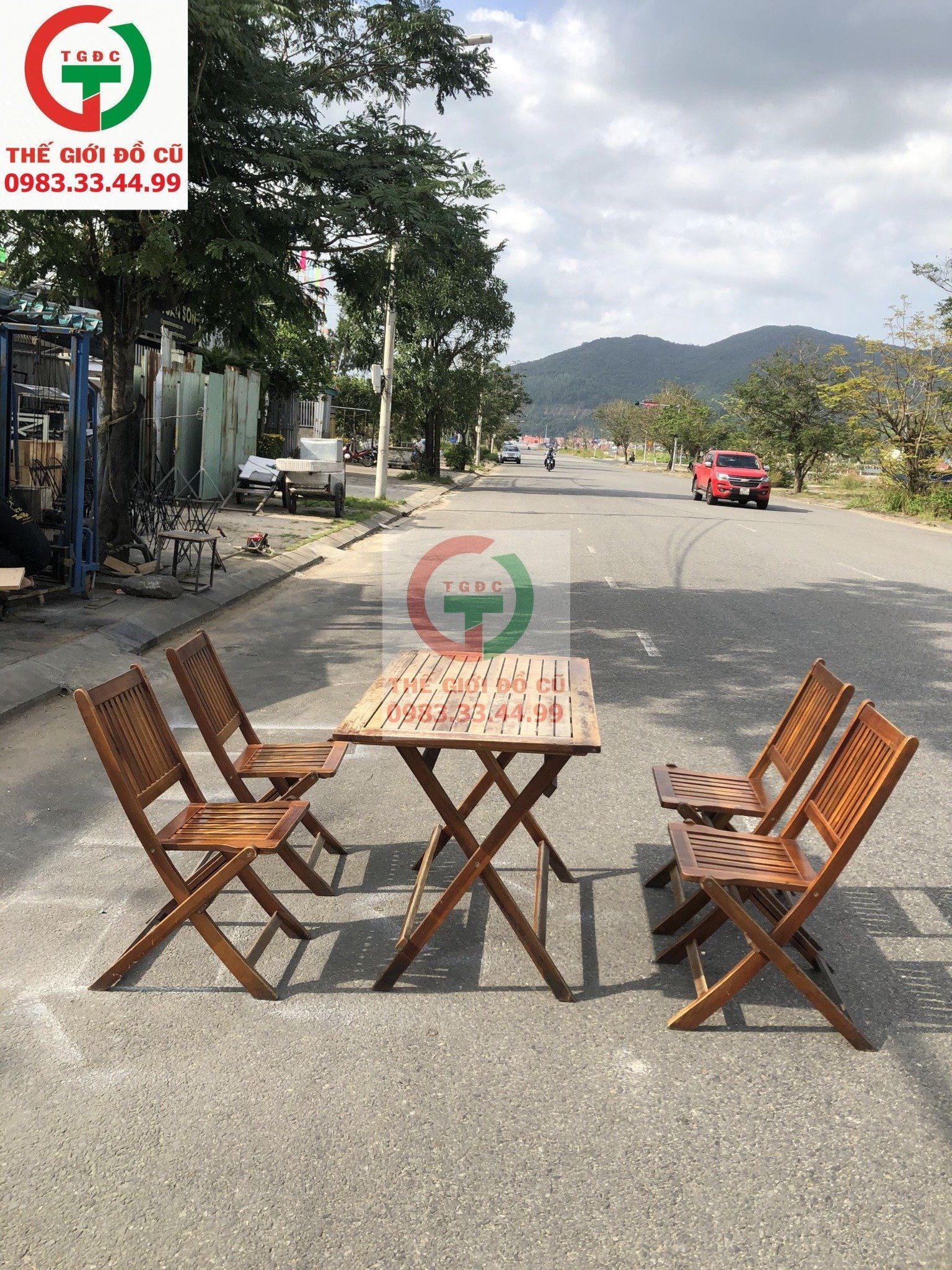 BỘ BÀN ĂN GỖ XẾP
