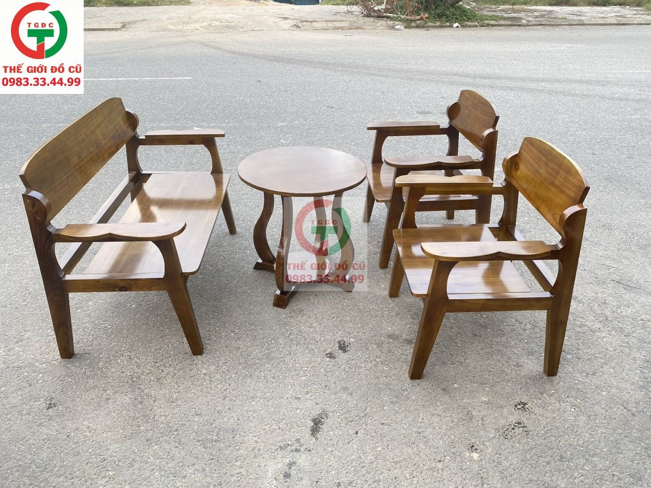 BỘ BÀN CAFE GỖ