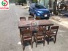 BỘ BÀN ĂN CHỮ V 6 GHẾ GỖ XƯA