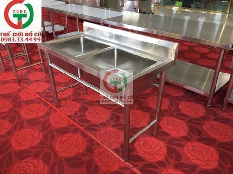 CHẬU RỬA INOX 2 Ô VUÔNG