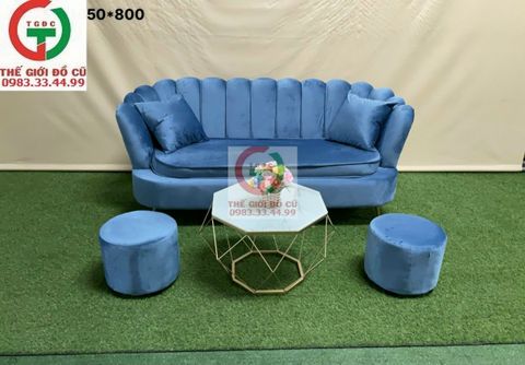 BỘ SOFA VỎ SÒ NHUNG NGỌC