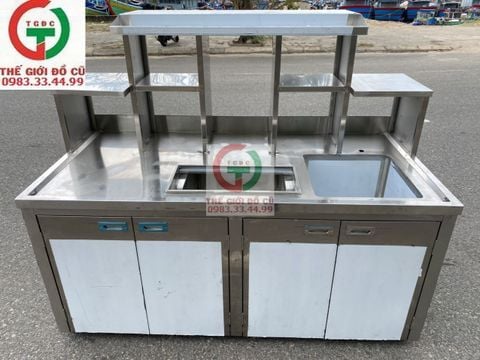 QUẦY PHA CHẾ INOX 1.6M