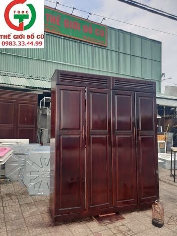 Tủ áo Quần 4 cánh gỗ tự nhiên - DC84