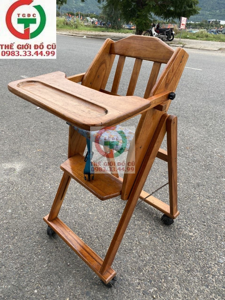 GHẾ GỖ TẬP NGỒI ĂN DẶM CHO BÉ