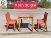 BỘ BÀN ĂN CABIN GHẾ NHỰA